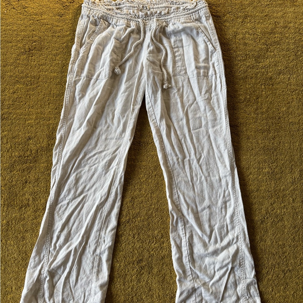 Roxy - Light Gray Smocked Pants - image 1